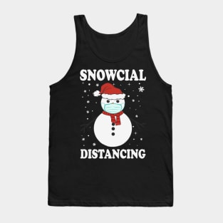 Snowcial Distancing Christmas Funny social distancing Tank Top